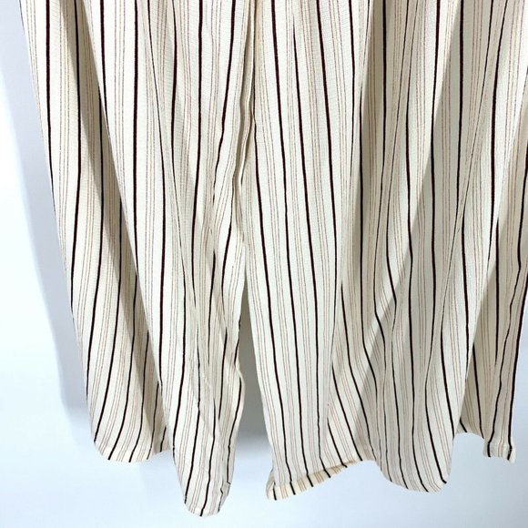 LOFT Cream and Black Striped Jumpsuit - Picture 8 of 8